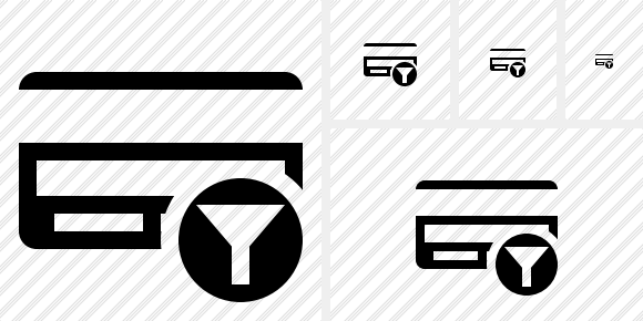 Credit Card Filter Icon Credit Card Filter Icon