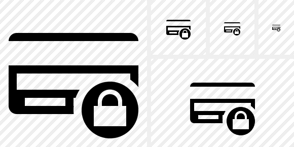 Credit Card Lock Icon Credit Card Lock Icon