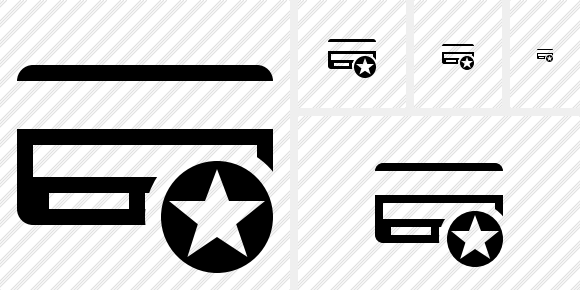 Credit Card Star Icon Credit Card Star Icon