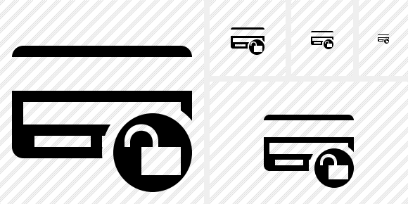 Credit Card Unlock Icon Credit Card Unlock Icon