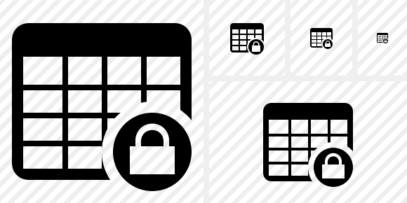 Database Table Lock Symbol