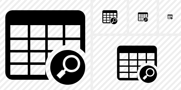 Database Table Search Symbol