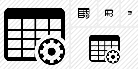 Database Table Settings Symbol