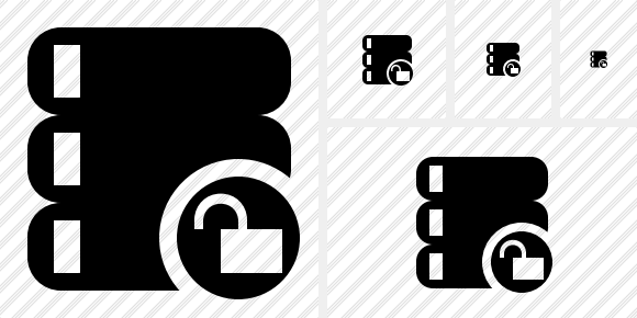 Database Unlock Icon Database Unlock Icon