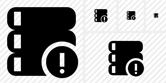 Database Warning Icon Database Warning Icon