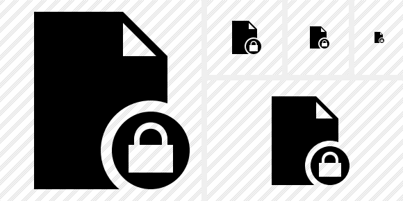 Document Blank Lock Icon