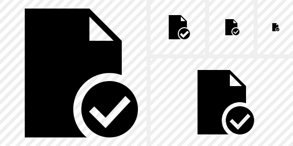 Document Blank Ok Icon