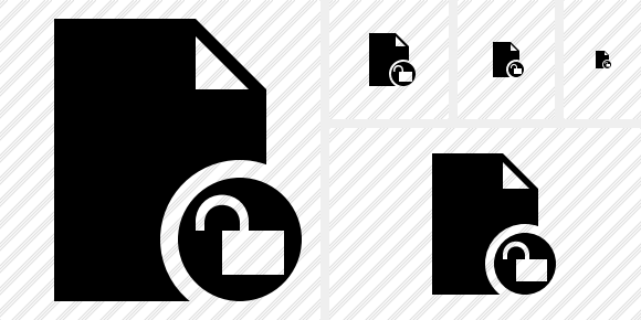 Icona Document Blank Sblocco Icona Document Blank Sblocco