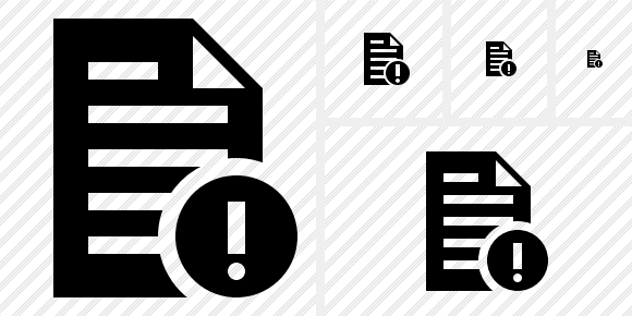Document Warning Icon Document Warning Icon