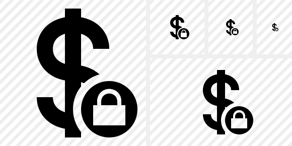 Dollar Lock Icon