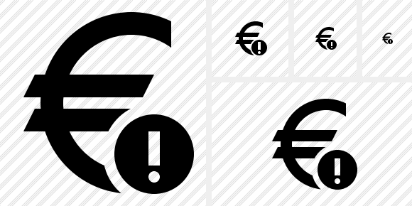 Icona Euro Avviso Icona Euro Avviso