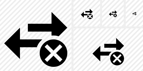 Exchange Horizontal Cancel Icon Exchange Horizontal Cancel Icon