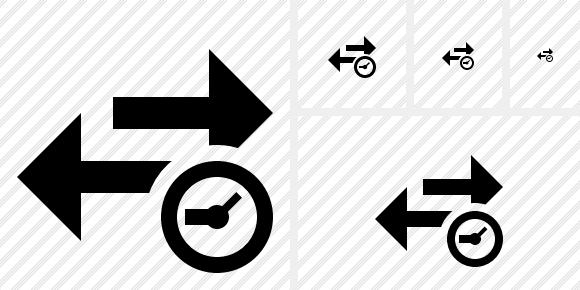 Exchange Horizontal Clock Icon Exchange Horizontal Clock Icon