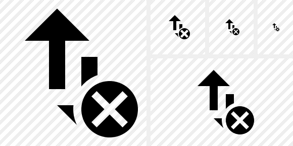 Exchange Vertical Cancel Icon Exchange Vertical Cancel Icon