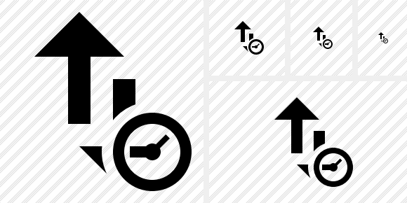 Exchange Vertical Clock Icon Exchange Vertical Clock Icon