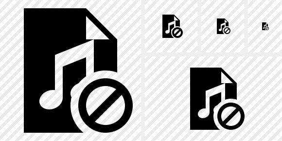 File Music Block Icon File Music Block Icon