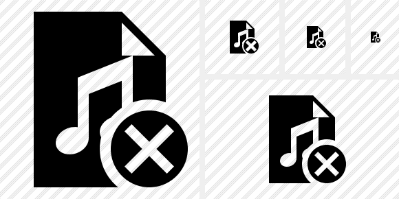 Icono File Music Cancel