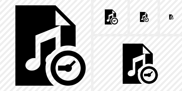 File Music Clock Icon File Music Clock Icon