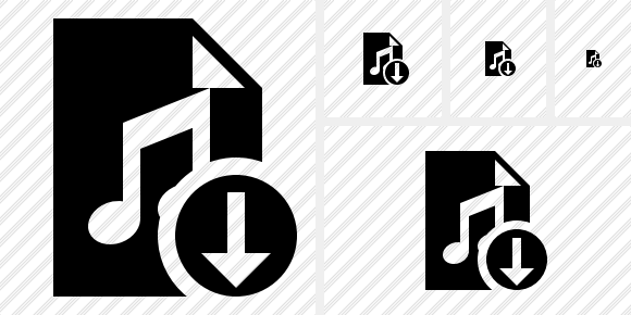 File Music Download Symbol