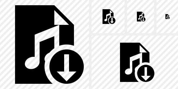 File Music Download Icon File Music Download Icon