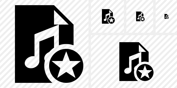 File Music Star Icon File Music Star Icon
