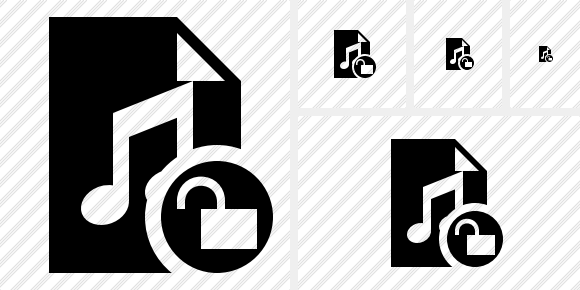 File Music Unlock Icon File Music Unlock Icon