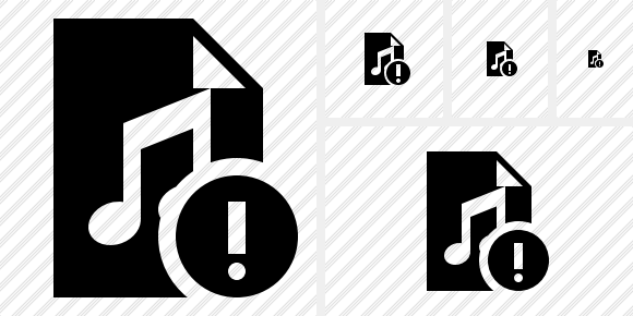 File Music Warning Icon File Music Warning Icon