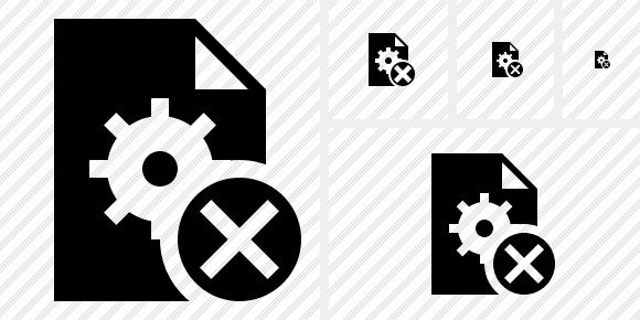 Icono File Settings Cancel