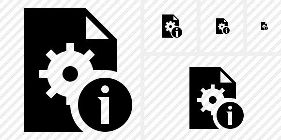 Icône File Settings Information