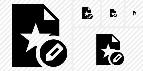 Icône File Star Edit Icône File Star Edit