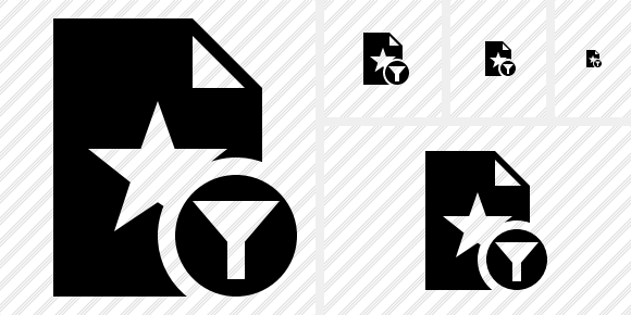 File Star Filter Icon