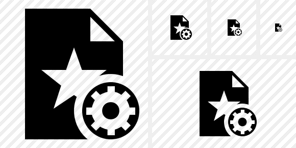 Icône File Star Settings Icône File Star Settings