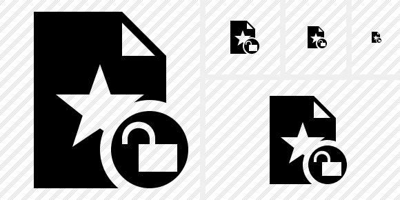 Icône File Star Unlock Icône File Star Unlock
