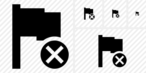 Flag Cancel Symbol