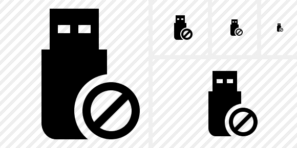 Flash Drive Block Icon