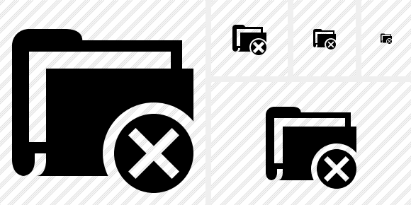 Folder Documents Cancel Symbol