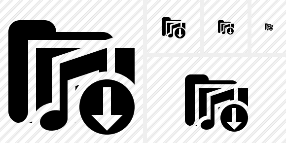 Folder Music Download Icon Folder Music Download Icon