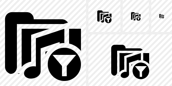 Folder Music Filter Icon Folder Music Filter Icon