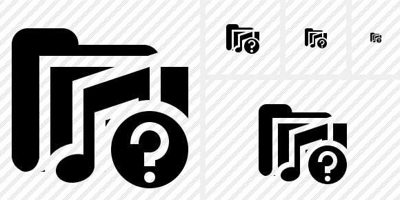 Folder Music Help Icon Folder Music Help Icon