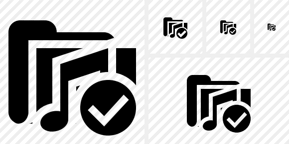 Folder Music Ok Icon Folder Music Ok Icon