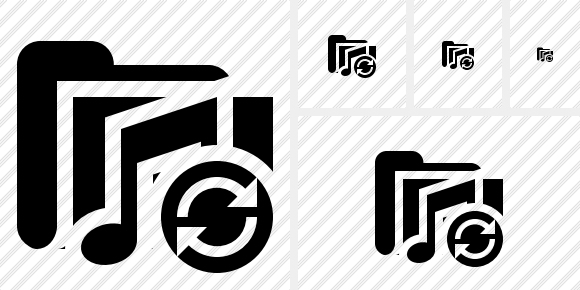 Folder Music Refresh Icon Folder Music Refresh Icon