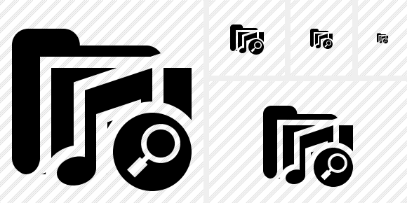 Folder Music Search Icon Folder Music Search Icon