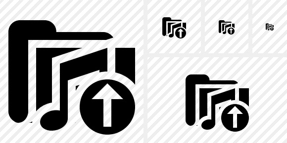 Folder Music Upload Icon Folder Music Upload Icon