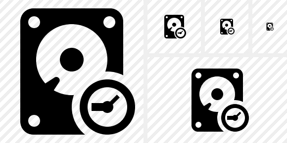 Hard Drive Clock Icon