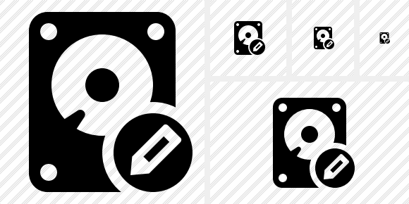 Hard Drive Edit Symbol