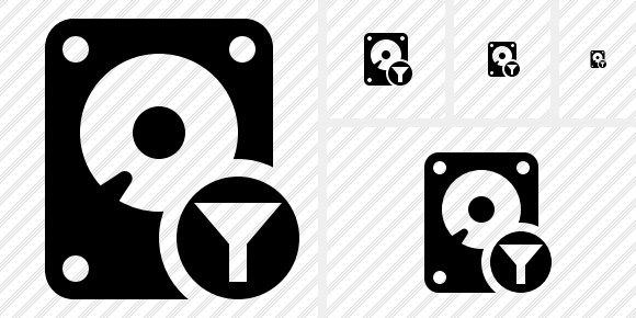 Hard Drive Filter Symbol