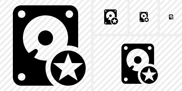 Hard Drive Star Symbol