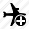 Airplane Horizontal Add Icon