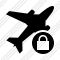 Airplane Lock Icon