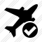 Airplane Ok Icon